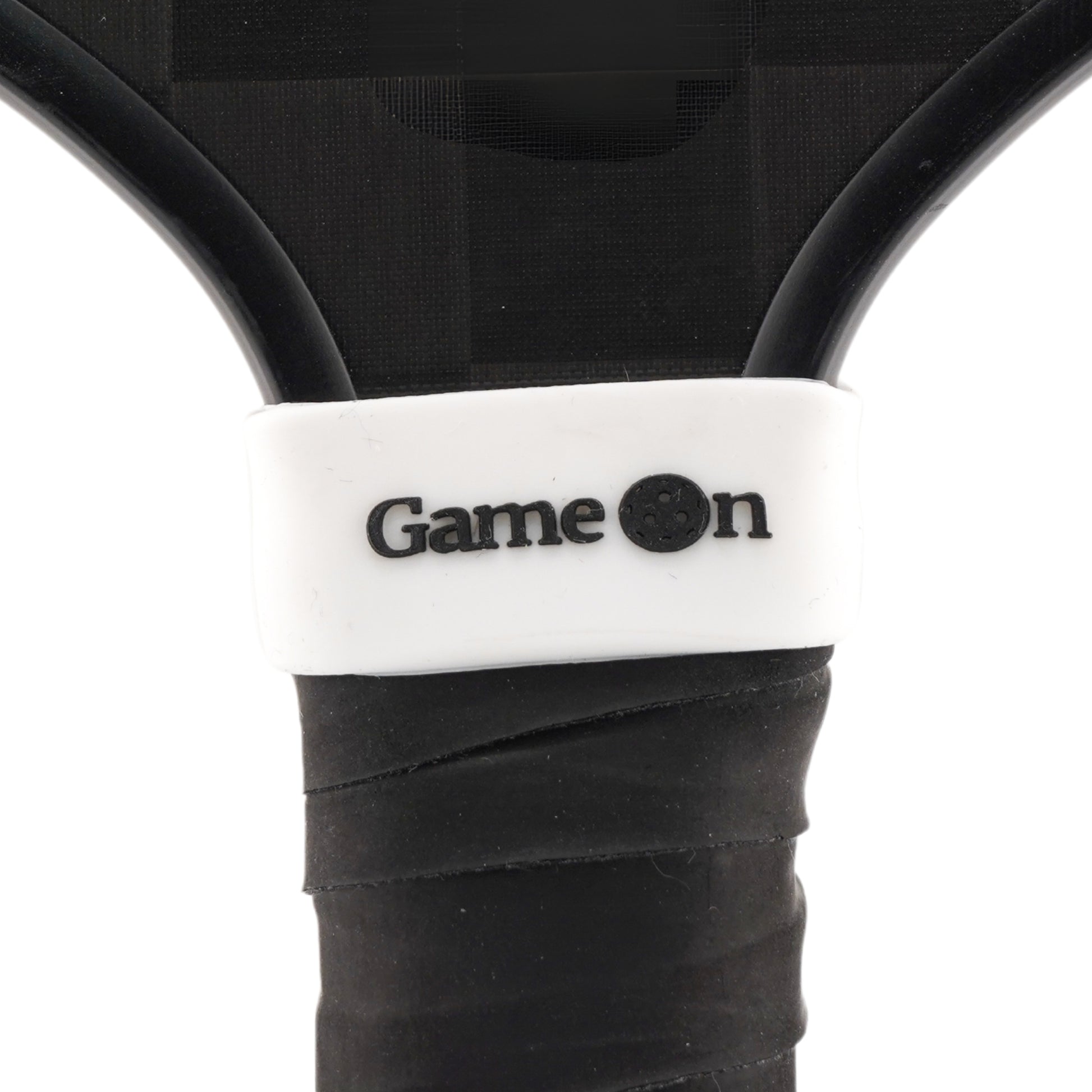 Game On Pickleball Band shown on paddle as a color-customized personalized paddle band for pickleball players, ideal for paddle ID, team branding, and custom gear This image features custom pickleball paddle bands, a personalized paddle band, and a customized paddle band, ideal for player ID, team branding, club gear, and tournament accessories.