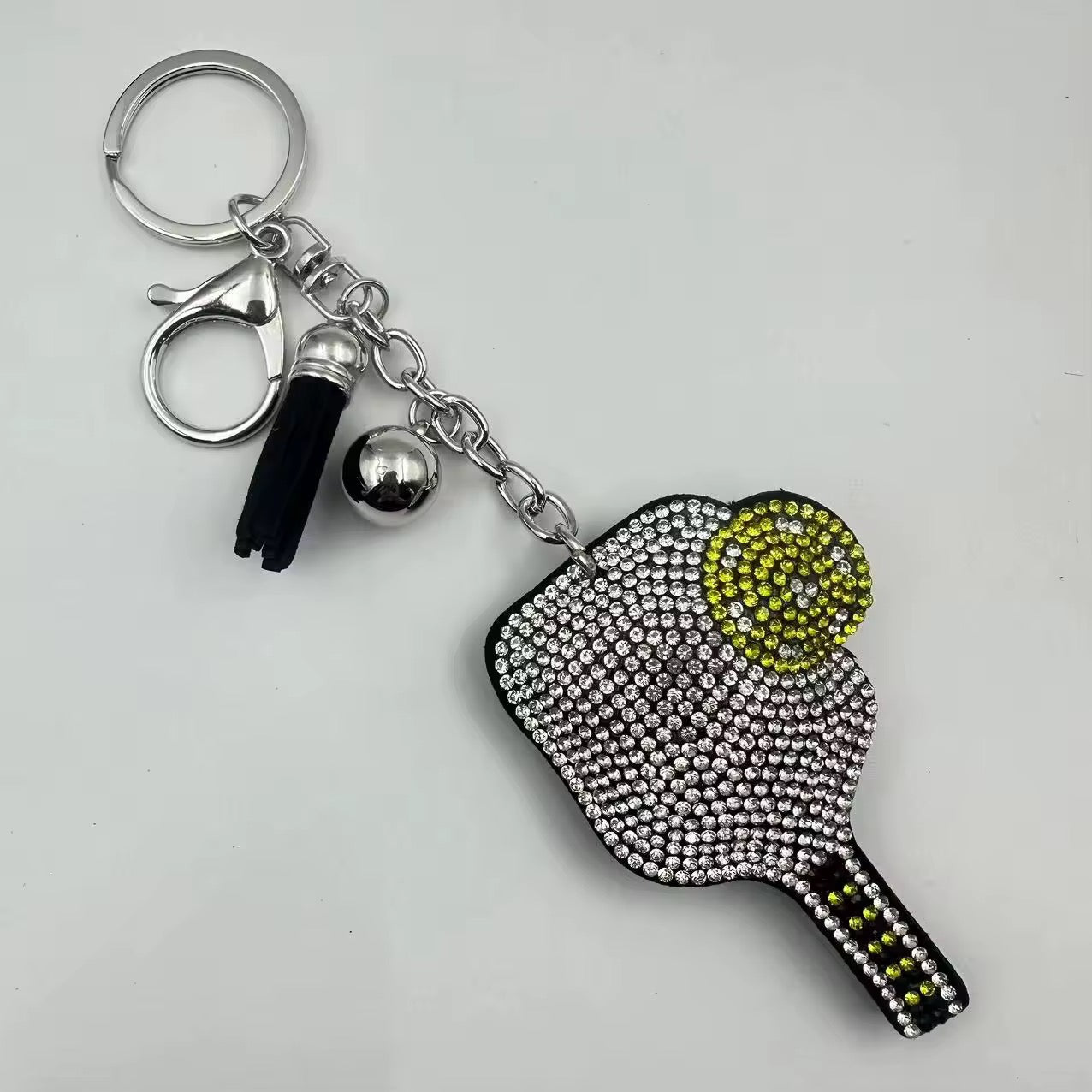Sparkle Keychain – Fun Pickleball Paddle Keychain & Zipper Tag