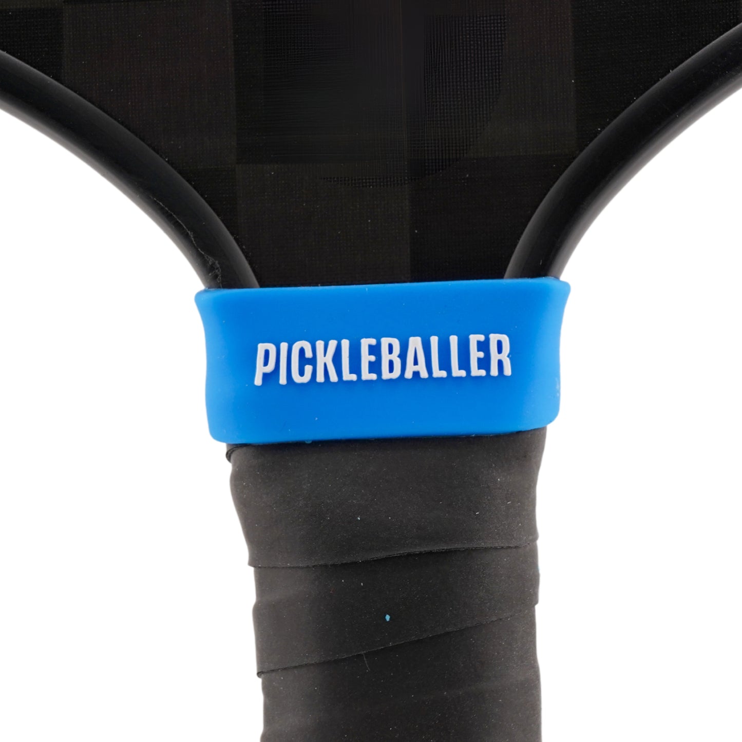 Pickleballer Pickleball Band shown on paddle as a color-customized personalized paddle band for pickleball players, ideal for paddle ID, team branding, and custom gear This image features custom pickleball paddle bands, a personalized paddle band, and a customized paddle band, ideal for player ID, team branding, club gear, and tournament accessories.