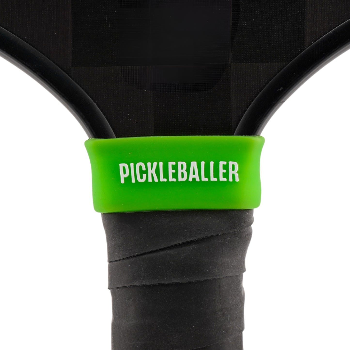 Pickleballer Pickleball Band shown on paddle as a color-customized personalized paddle band for pickleball players, ideal for paddle ID, team branding, and custom gear This image features custom pickleball paddle bands, a personalized paddle band, and a customized paddle band, ideal for player ID, team branding, club gear, and tournament accessories.
