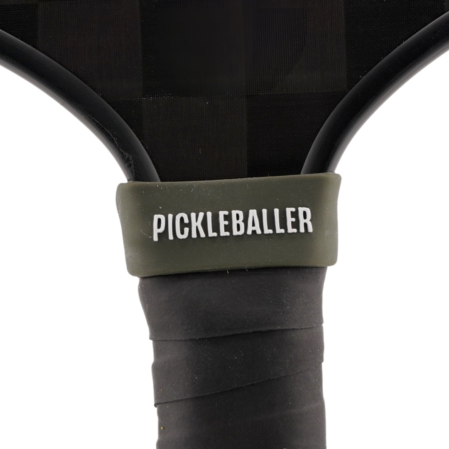 Pickleballer Pickleball Band shown on paddle as a color-customized personalized paddle band for pickleball players, ideal for paddle ID, team branding, and custom gear This image features custom pickleball paddle bands, a personalized paddle band, and a customized paddle band, ideal for player ID, team branding, club gear, and tournament accessories.