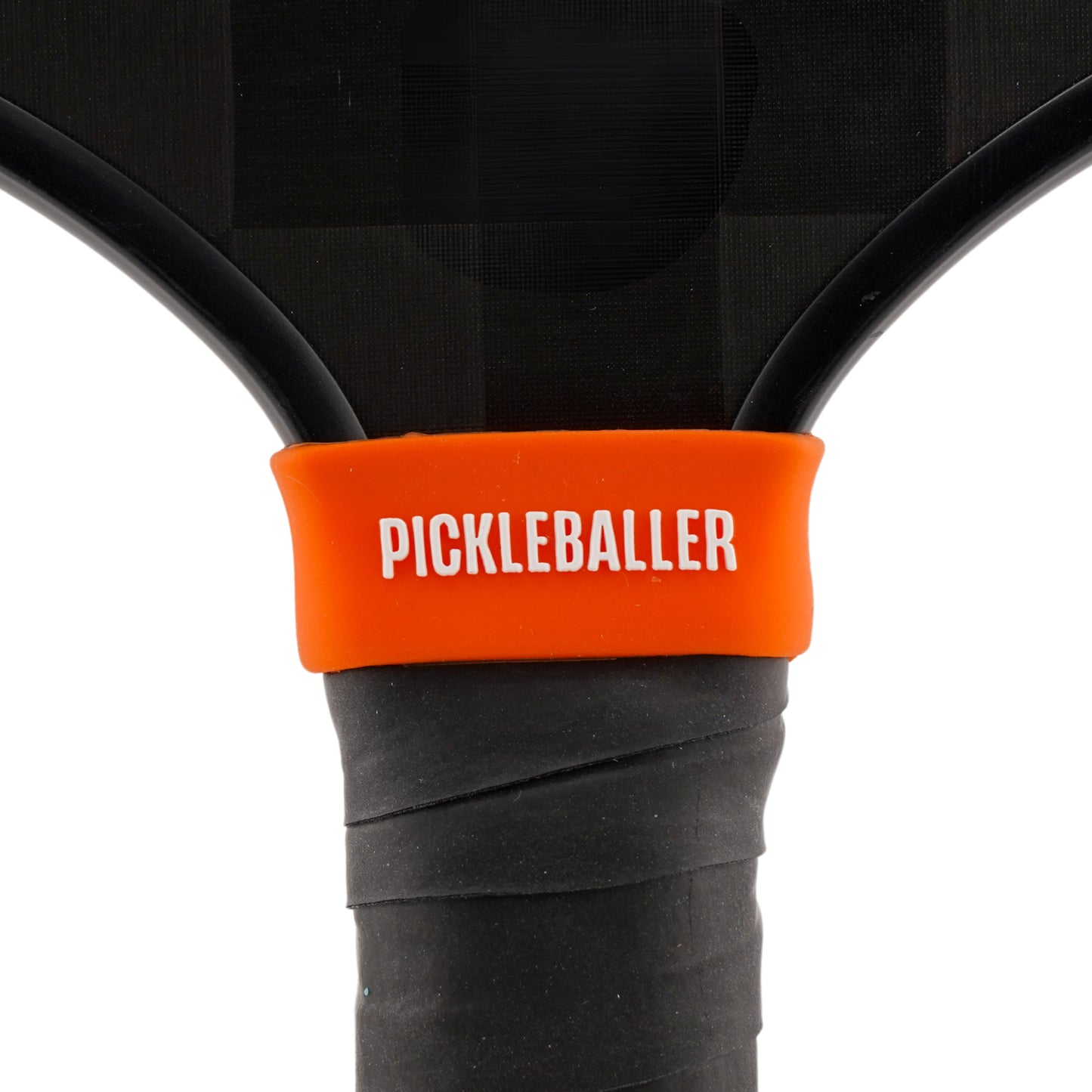 Pickleballer Pickleball Band shown on paddle as a color-customized personalized paddle band for pickleball players, ideal for paddle ID, team branding, and custom gear This image features custom pickleball paddle bands, a personalized paddle band, and a customized paddle band, ideal for player ID, team branding, club gear, and tournament accessories.