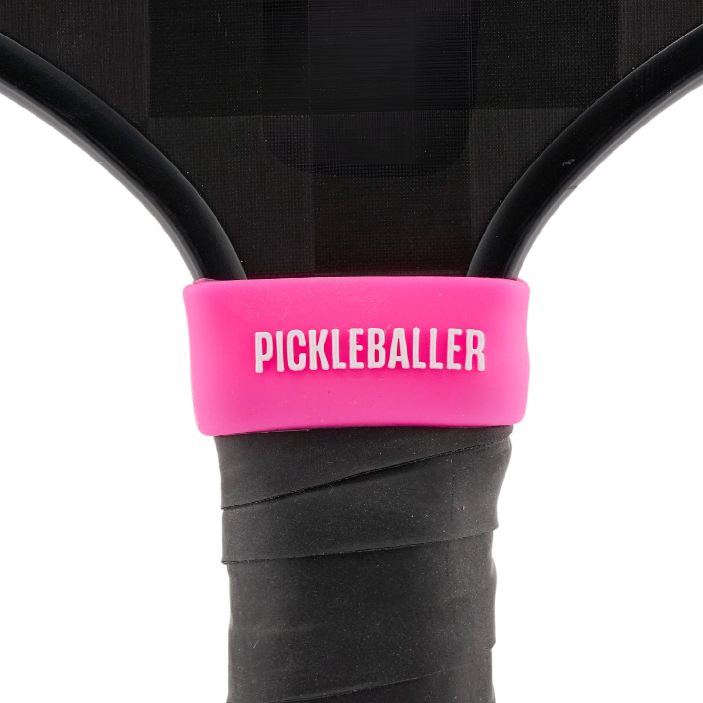 Pickleballer Pickleball Band shown on paddle as a color-customized personalized paddle band for pickleball players, ideal for paddle ID, team branding, and custom gear This image features custom pickleball paddle bands, a personalized paddle band, and a customized paddle band, ideal for player ID, team branding, club gear, and tournament accessories.