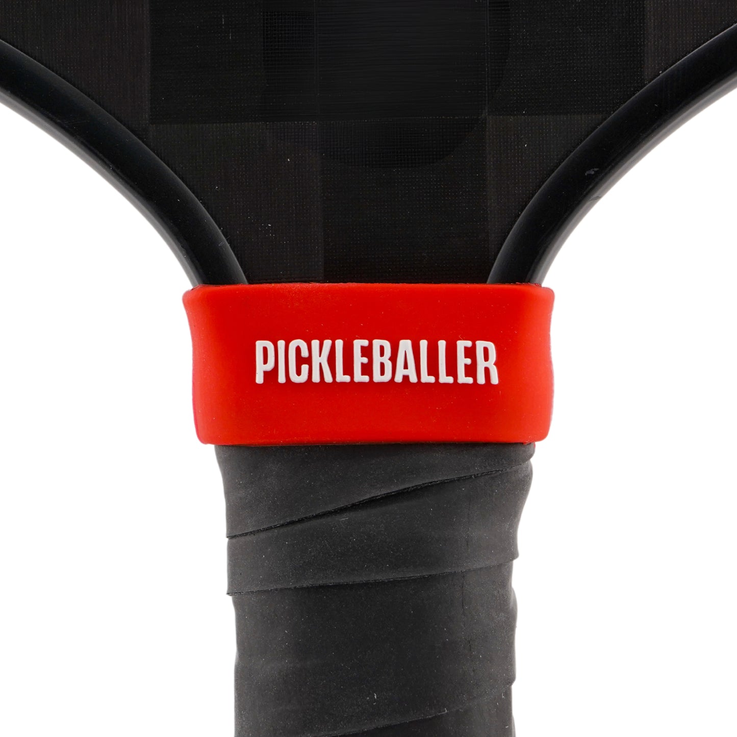 Pickleballer Pickleball Band shown on paddle as a color-customized personalized paddle band for pickleball players, ideal for paddle ID, team branding, and custom gear This image features custom pickleball paddle bands, a personalized paddle band, and a customized paddle band, ideal for player ID, team branding, club gear, and tournament accessories.