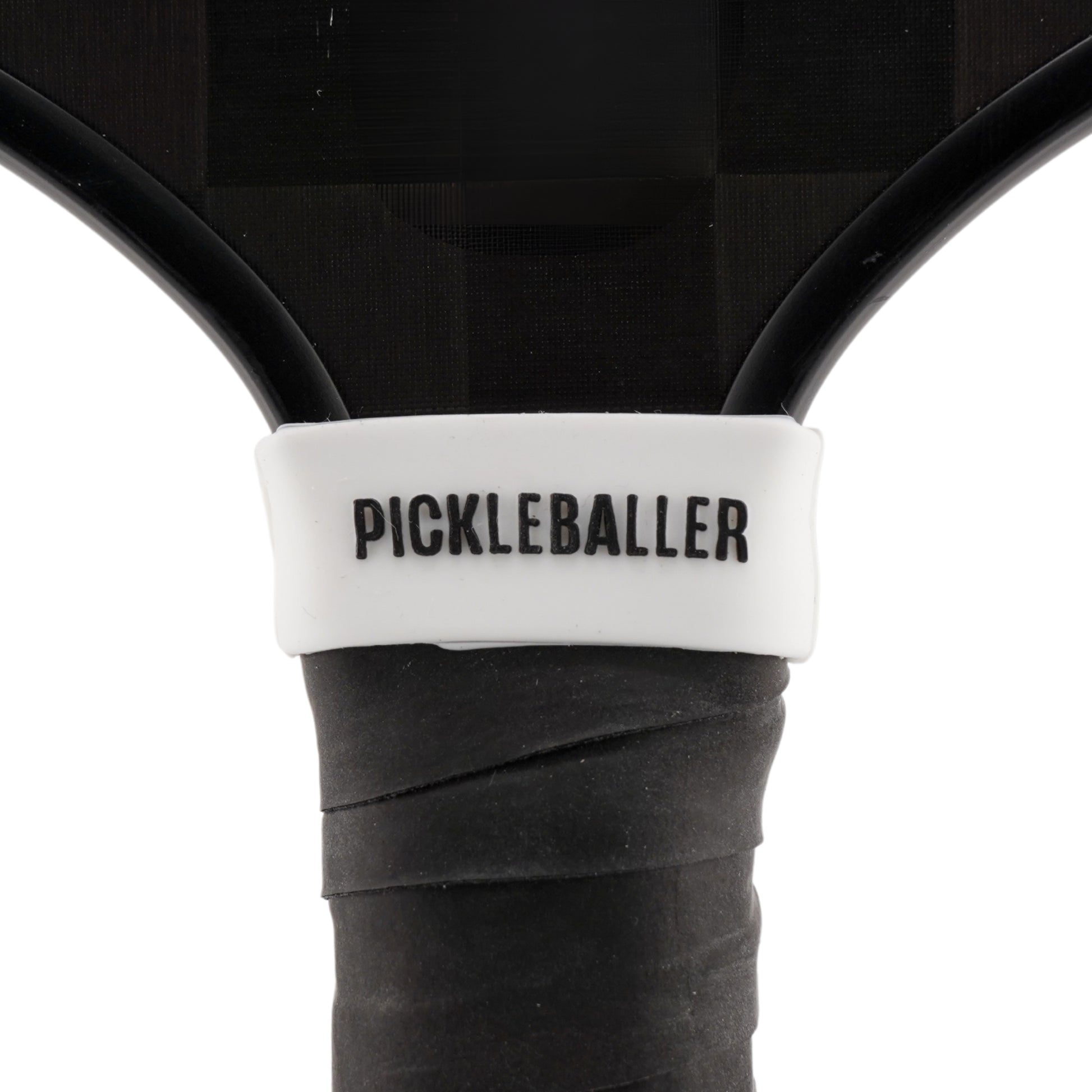 Pickleballer Pickleball Band shown on paddle as a color-customized personalized paddle band for pickleball players, ideal for paddle ID, team branding, and custom gear This image features custom pickleball paddle bands, a personalized paddle band, and a customized paddle band, ideal for player ID, team branding, club gear, and tournament accessories.