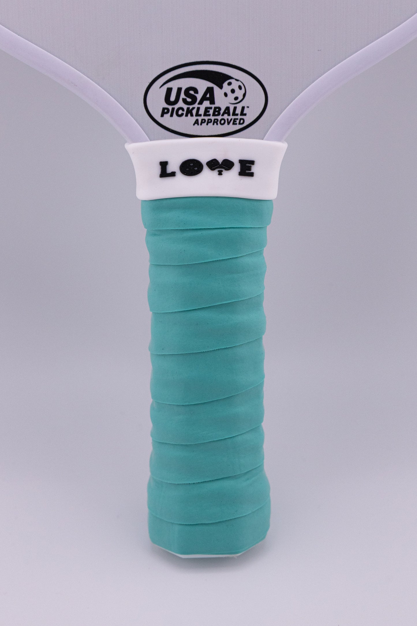 Paddle Overgrip - Grip tape shown on paddle as a color-customized personalized paddle band for pickleball players, ideal for paddle ID, team branding, and custom gear This image features custom pickleball paddle bands, a personalized paddle band, and a customized paddle band, ideal for player ID, team branding, club gear, and tournament accessories.