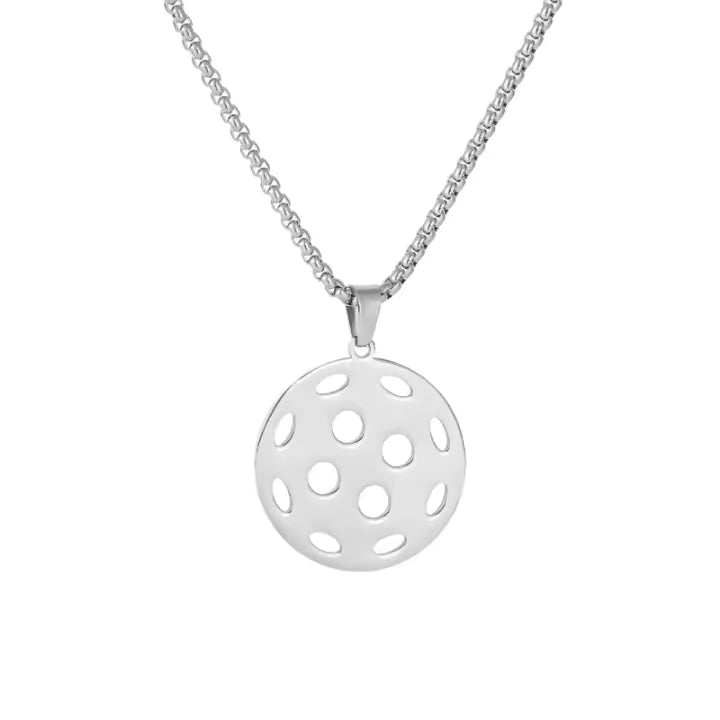 Stainless Steel Pickleball Necklace