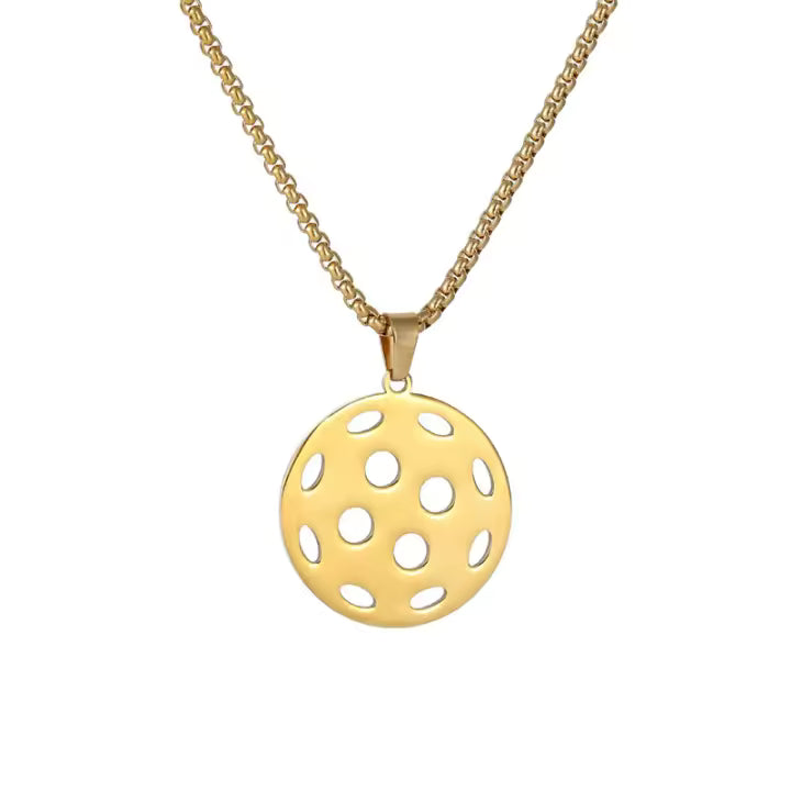 Stainless Steel Pickleball Necklace