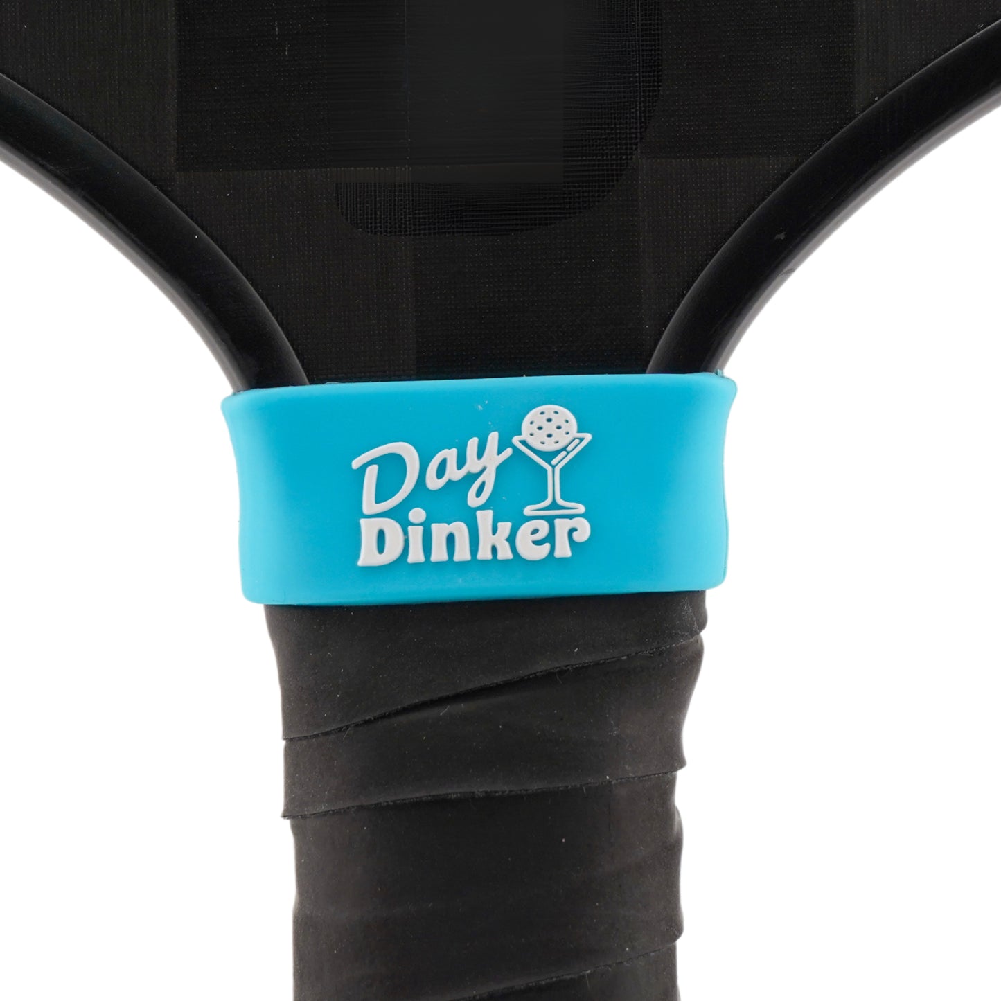 Day Dinker Pickleball Band shown on paddle as a color-customized personalized paddle band for pickleball players, ideal for paddle ID, team branding, and custom gear This image features custom pickleball paddle bands, a personalized paddle band, and a customized paddle band, ideal for player ID, team branding, club gear, and tournament accessories.