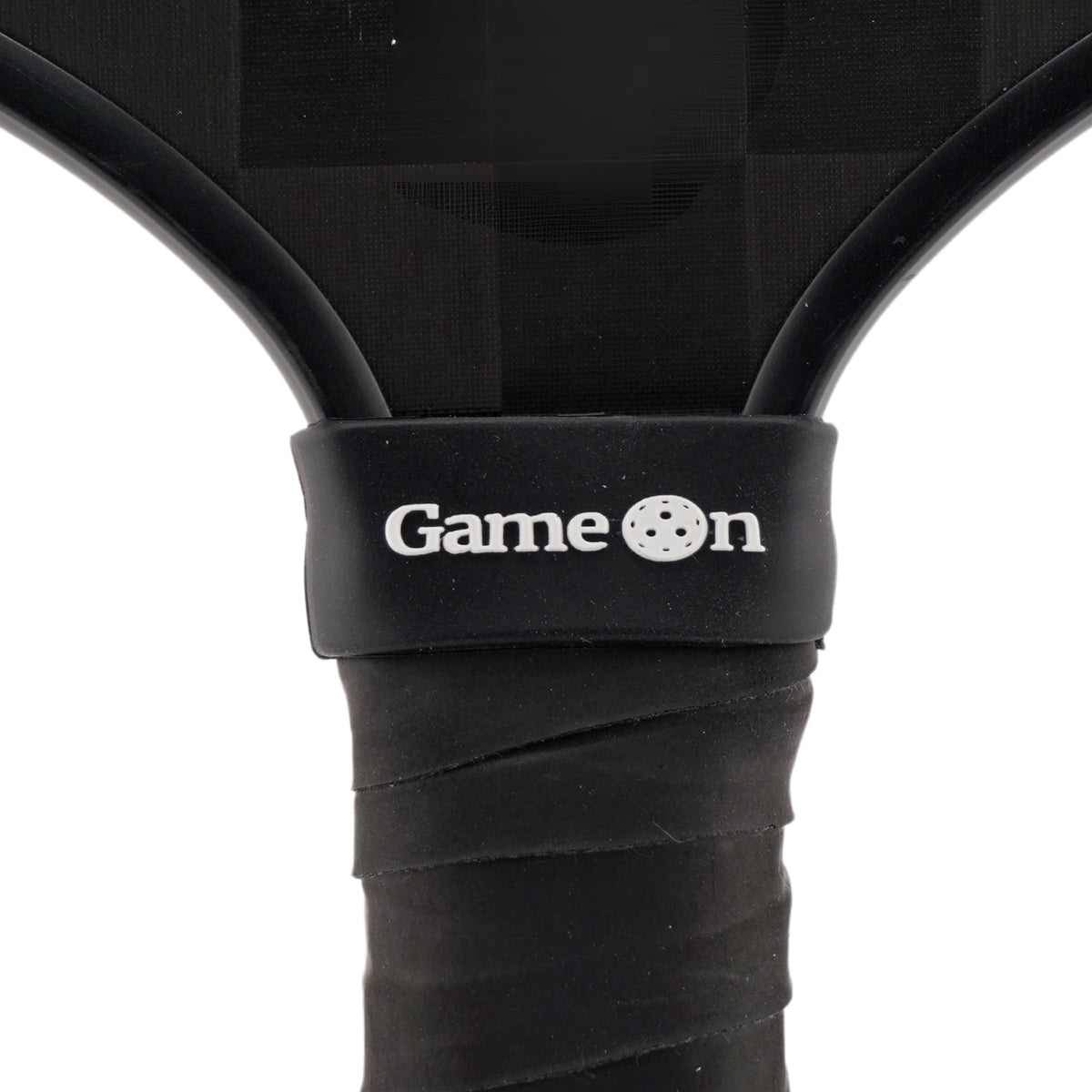 Game On Pickleball Band shown on paddle as a color-customized personalized paddle band for pickleball players, ideal for paddle ID, team branding, and custom gear This image features custom pickleball paddle bands, a personalized paddle band, and a customized paddle band, ideal for player ID, team branding, club gear, and tournament accessories.