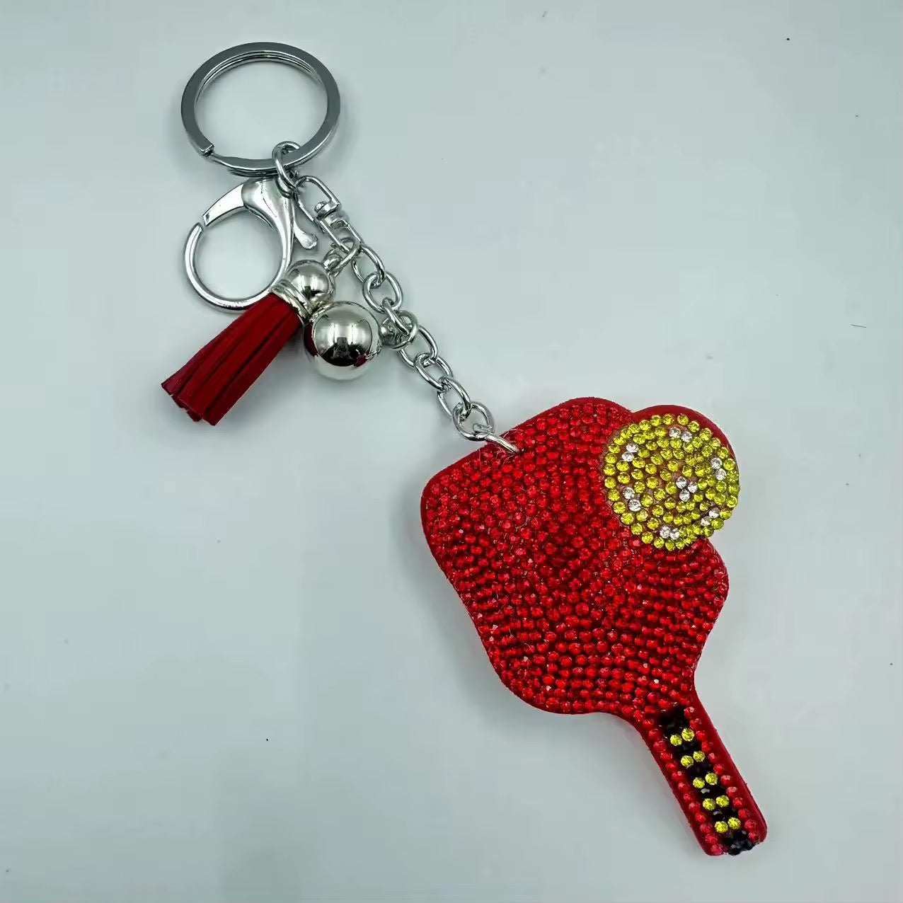 Sparkle Keychain – Fun Pickleball Paddle Keychain & Zipper Tag
