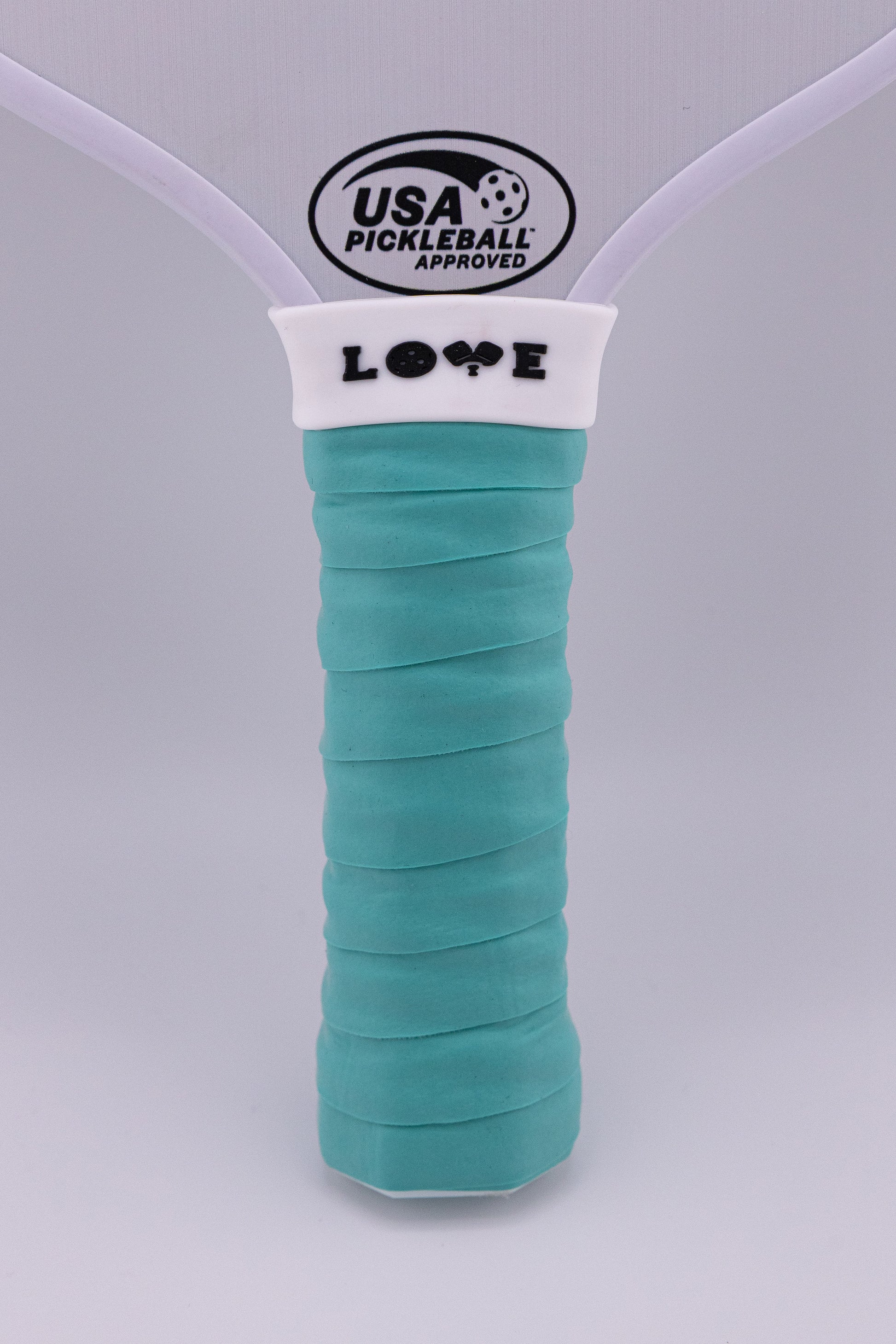 Paddle Overgrip - Grip tape shown on paddle as a color-customized personalized paddle band for pickleball players, ideal for paddle ID, team branding, and custom gear This image features custom pickleball paddle bands, a personalized paddle band, and a customized paddle band, ideal for player ID, team branding, club gear, and tournament accessories.