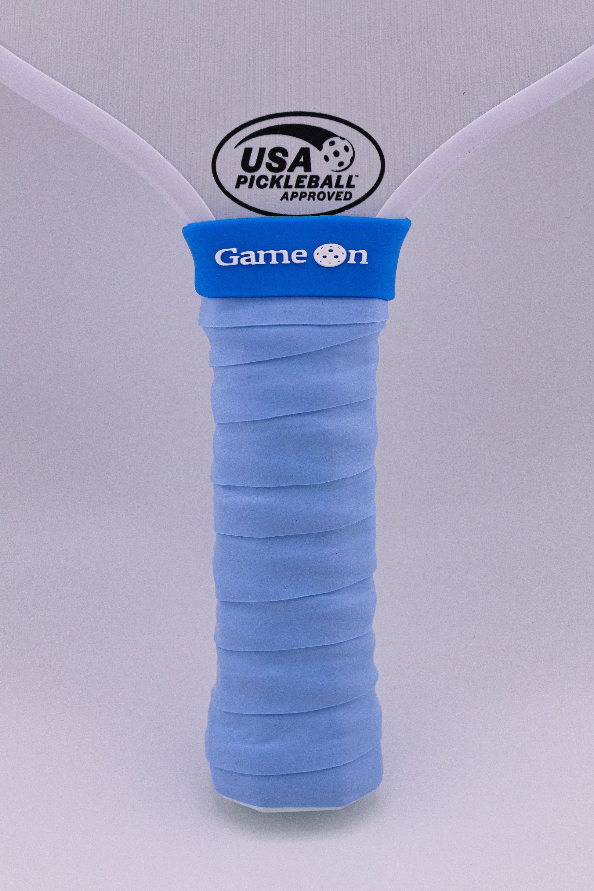 Paddle Overgrip - Grip tape shown on paddle as a color-customized personalized paddle band for pickleball players, ideal for paddle ID, team branding, and custom gear This image features custom pickleball paddle bands, a personalized paddle band, and a customized paddle band, ideal for player ID, team branding, club gear, and tournament accessories.